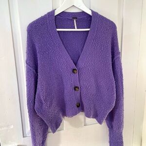 Free People Lavender Cardigan Sweater